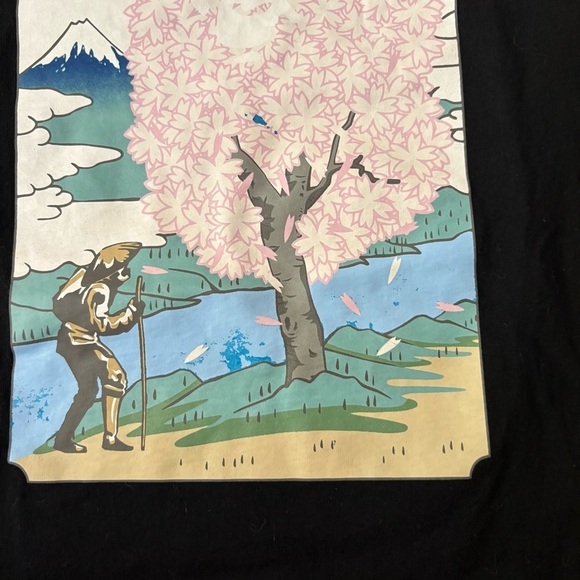 Bape Sakura T-shirt Cherry Blossom Design Medium Black - Picture 3 of 5